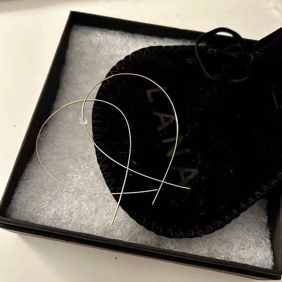 Large Lana crossover gold earrings - Picture 3 of 4